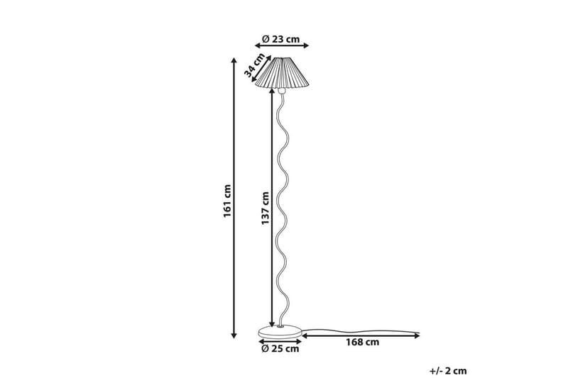 Montecristo Golvlampa 161 cm - Svart/Vit - Belysning & el - Inomhusbelysning & lampor - Sovrumslampa