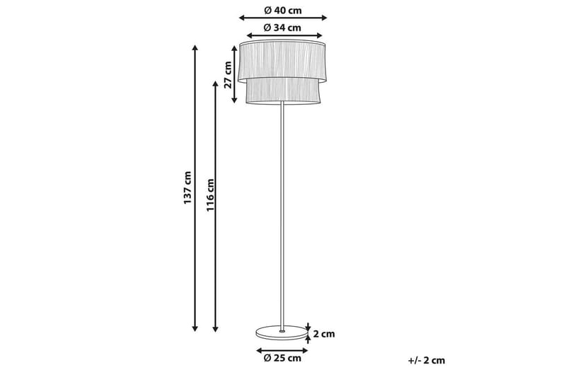 Naxte Golvlampa 137 cm - Guld/Brun - Belysning & el - Inomhusbelysning & lampor - Sovrumslampa