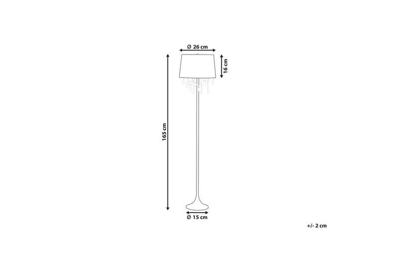 Pianose Golvlampa 165 cm - Silver/Vit - Belysning & el - Inomhusbelysning & lampor - Sovrumslampa