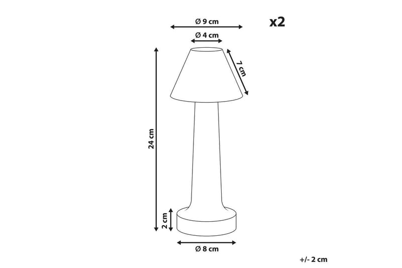 Adasi LED Bordslampa 2 st 24 cm - Svart - Belysning & el - Inomhusbelysning & lampor - Sänglampor & nattduksbordslampa - Sänglampa bord