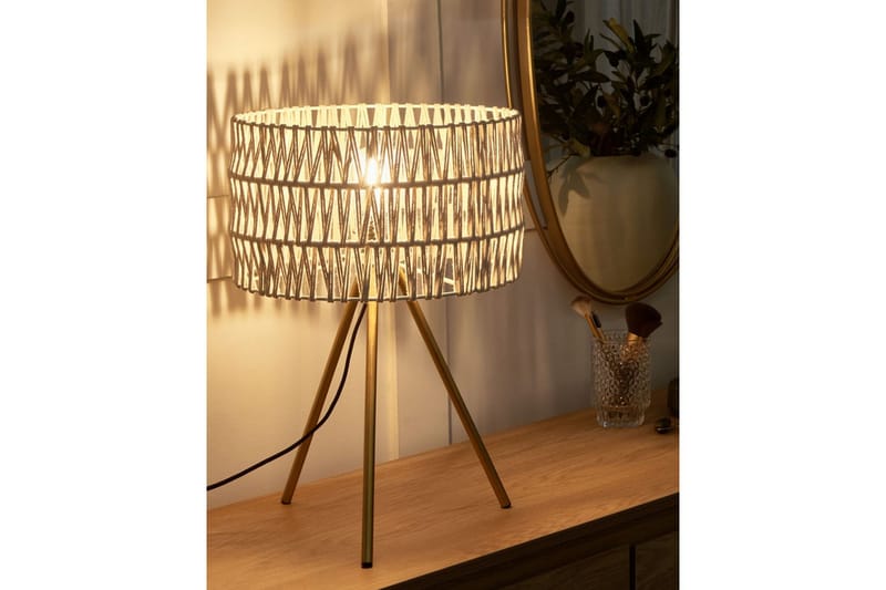 Argentil Bordslampa 50 cm E27 - Guld/Beige - Belysning & el - Inomhusbelysning & lampor - Sänglampor & nattduksbordslampa - Sänglampa bord