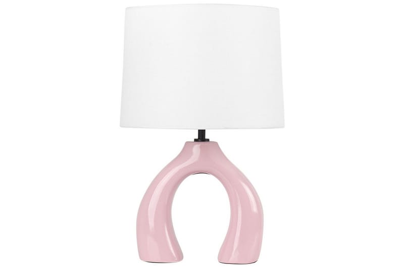 Avsaki Bordslampa 43 cm E27 - Rosa/Vit - Belysning & el - Inomhusbelysning & lampor - Sänglampor & nattduksbordslampa - Sänglampa bord