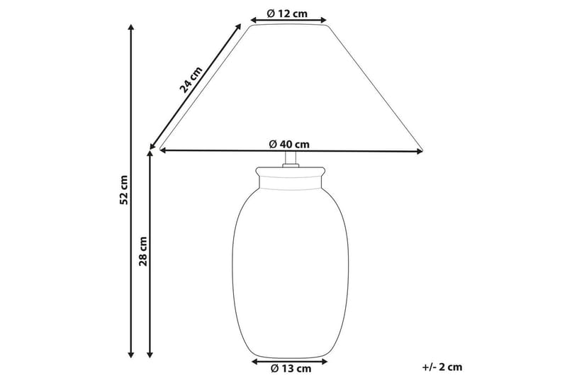 Bomila Bordslampa 52 cm E27 - Svart/Vit - Belysning & el - Inomhusbelysning & lampor - Sänglampor & nattduksbordslampa - Sänglampa bord