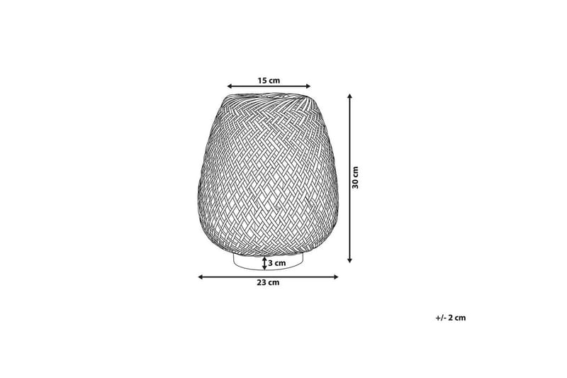 Bomu Bordslampa 30 cm E27 - Ljus trä/Vit - Belysning & el - Inomhusbelysning & lampor - Sänglampor & nattduksbordslampa - Sänglampa bord