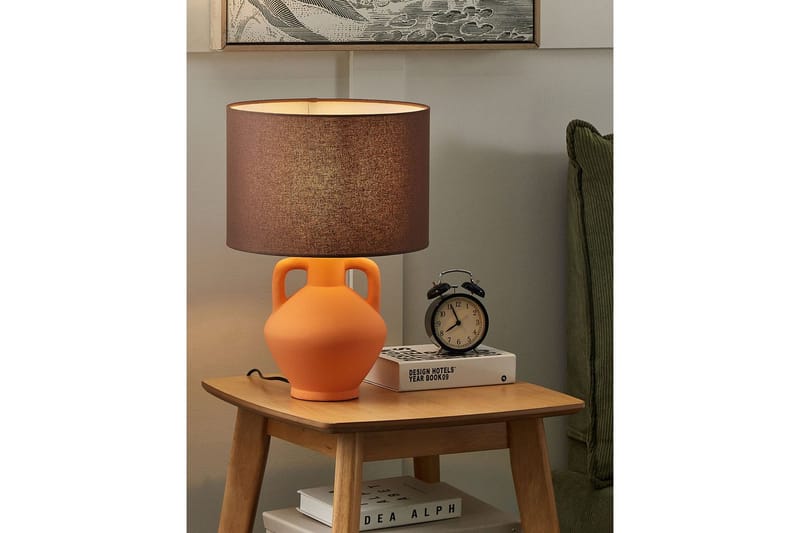 Bralad Bordslampa 46 cm E27 - Orange/Brun - Belysning & el - Inomhusbelysning & lampor - Sänglampor & nattduksbordslampa - Sänglampa bord