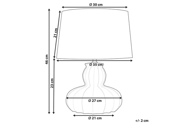 Burgazada Bordslampa 46 cm E27 - Beige/Vit - Belysning & el - Inomhusbelysning & lampor - Sänglampor & nattduksbordslampa - Sänglampa bord