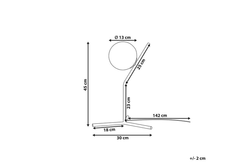 Cominotto Bordslampa 45 cm E14 - Svart/Vit - Belysning & el - Inomhusbelysning & lampor - Sänglampor & nattduksbordslampa - Sänglampa bord