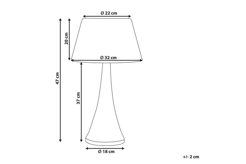 Dalino Bordslampa 47 cm E27 - Mörk trä/Beige - Belysning & el - Inomhusbelysning & lampor - Sänglampor & nattduksbordslampa - Sänglampa bord