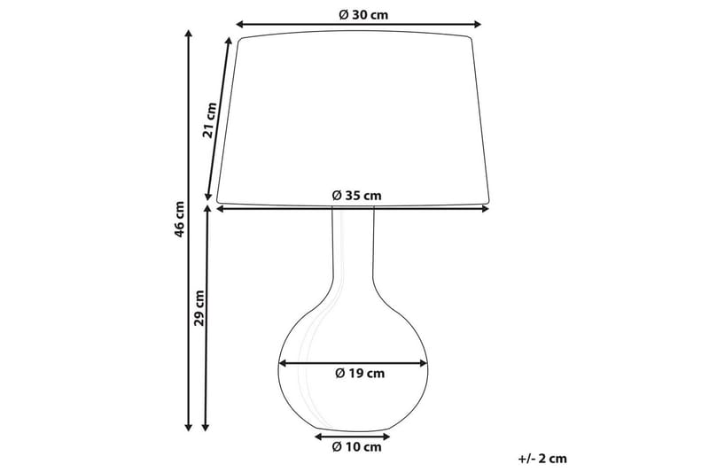 Elafonisos Bordslampa 46 cm E27 - Vit - Belysning & el - Inomhusbelysning & lampor - Sänglampor & nattduksbordslampa - Sänglampa bord