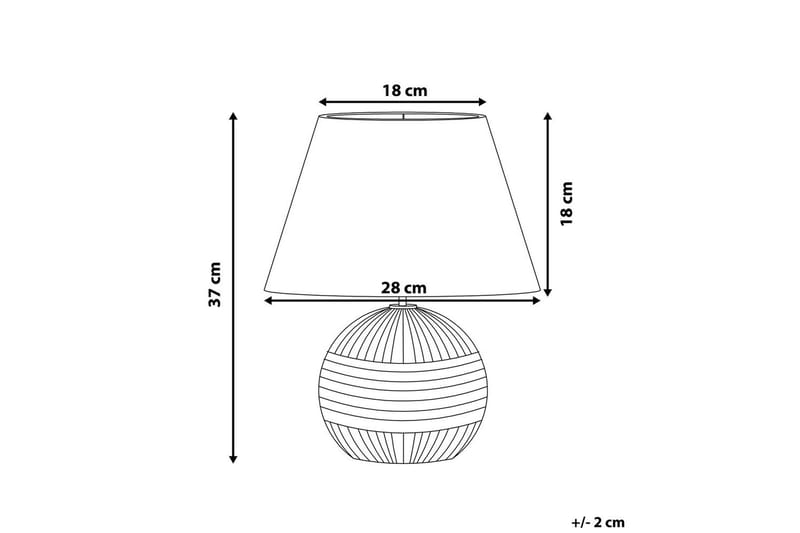 Evarado Bordslampa 37 cm E27 - Beige/Gräddvit - Belysning & el - Inomhusbelysning & lampor - Sänglampor & nattduksbordslampa - Sänglampa bord