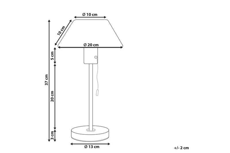 Filfla Bordslampa 37 cm E27 - Ljusgrå - Belysning & el - Inomhusbelysning & lampor - Sänglampor & nattduksbordslampa - Sänglampa bord