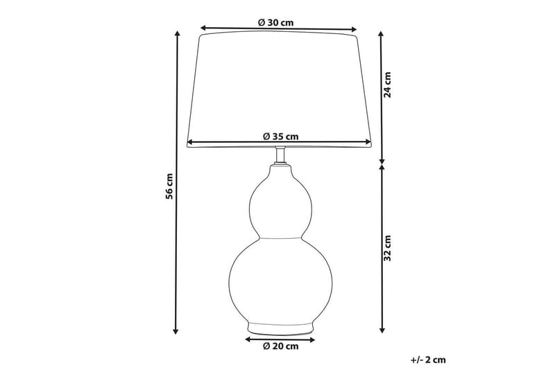 Fiorita Bordslampa 56 cm E27 - Grå/Beige - Belysning & el - Inomhusbelysning & lampor - Sänglampor & nattduksbordslampa - Sänglampa bord