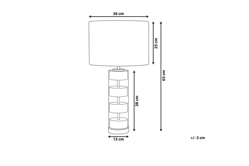 Giannutri Bordslampa 65 cm E27 - Guld/Vit - Belysning & el - Inomhusbelysning & lampor - Sänglampor & nattduksbordslampa - Sänglampa bord