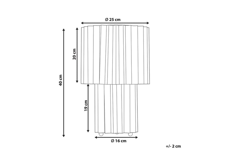 Gozocap Bordslampa 40 cm E27 - Vit - Belysning & el - Inomhusbelysning & lampor - Sänglampor & nattduksbordslampa - Sänglampa bord