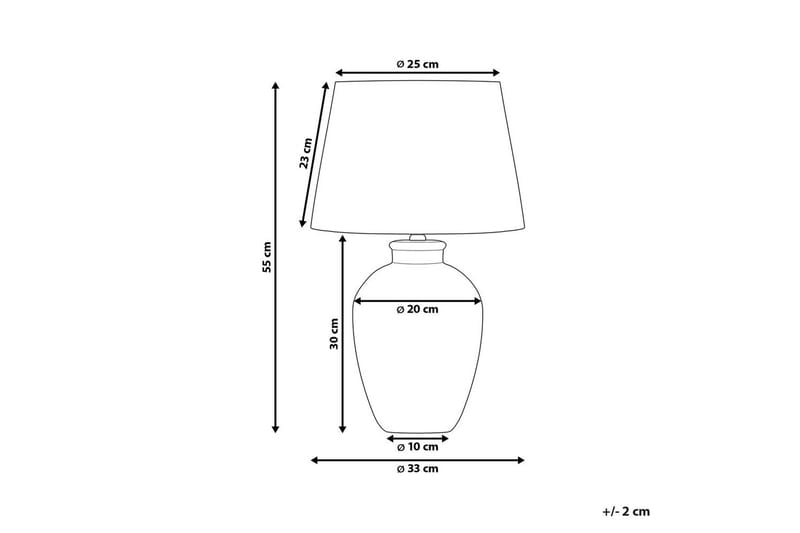 Gyaros Bordslampa 55 cm E27 - Grå/Vit - Belysning & el - Inomhusbelysning & lampor - Sänglampor & nattduksbordslampa - Sänglampa bord