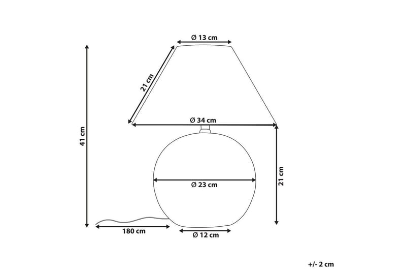 Kinalada Bordslampa 41 cm E27 - Off White - Belysning & el - Inomhusbelysning & lampor - Sänglampor & nattduksbordslampa - Sänglampa bord