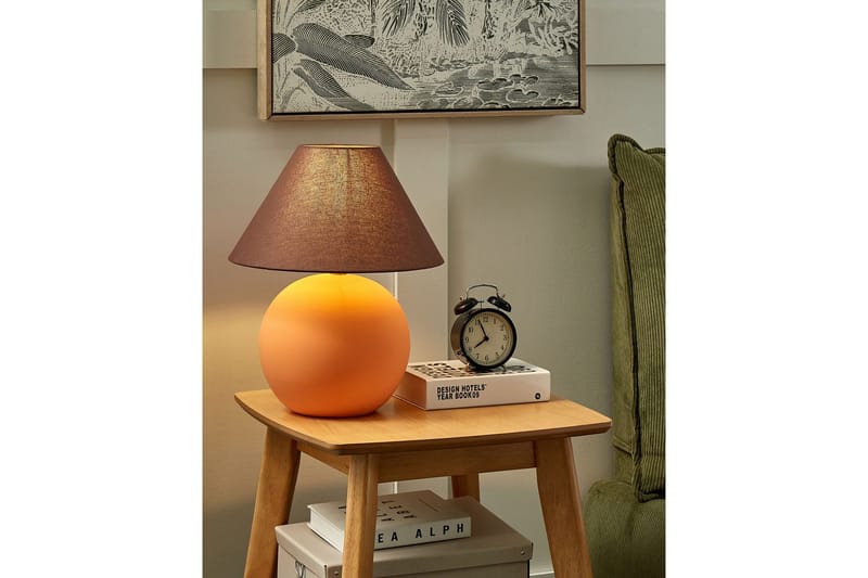 Kinalada Bordslampa 41 cm E27 - Orange/Brun - Belysning & el - Inomhusbelysning & lampor - Sänglampor & nattduksbordslampa - Sänglampa bord