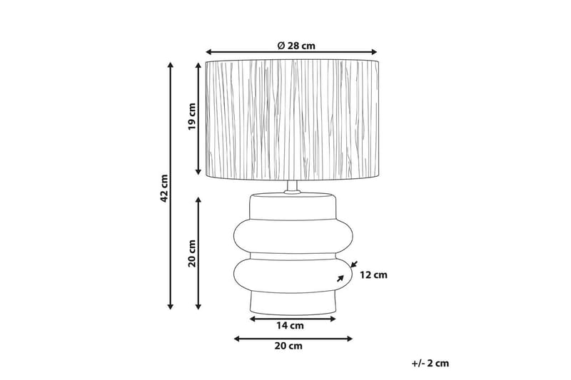 Kulsa Bordslampa 42 cm E27 - Svart/Natur - Belysning & el - Inomhusbelysning & lampor - Sänglampor & nattduksbordslampa - Sänglampa bord