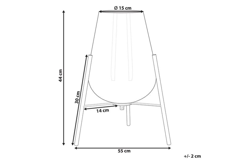 Lampione Bordslampa 44 cm E27 - Flerfärgad - Belysning & el - Inomhusbelysning & lampor - Sänglampor & nattduksbordslampa - Sänglampa bord