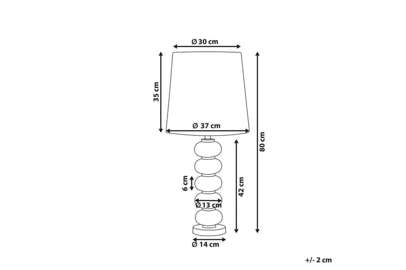 Laros Bordslampa 80 cm E27 - Vit/Guld - Belysning & el - Inomhusbelysning & lampor - Sänglampor & nattduksbordslampa - Sänglampa bord