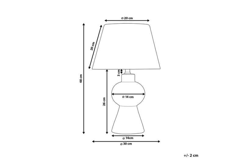 Lemiros Bordslampa 48 cm E27 - Grå/Vit - Belysning & el - Inomhusbelysning & lampor - Sänglampor & nattduksbordslampa - Sänglampa bord