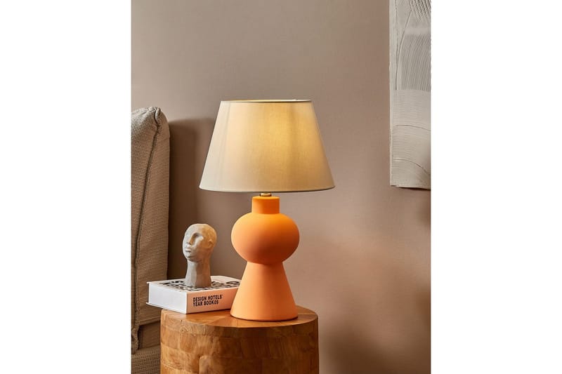 Lemiros Bordslampa 48 cm E27 - Orange/Vit - Belysning & el - Inomhusbelysning & lampor - Sänglampor & nattduksbordslampa - Sänglampa bord