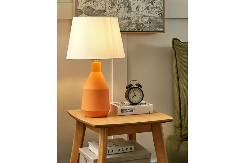 Lombre Bordslampa 53 cm E27 - Orange/Vit - Belysning & el - Inomhusbelysning & lampor - Sänglampor & nattduksbordslampa - Sänglampa bord