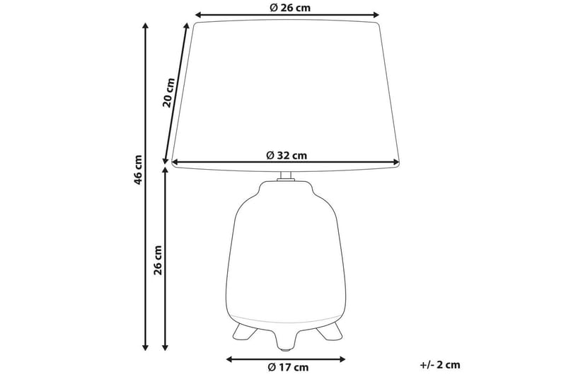 Lummenai Bordslampa 46 cm E27 - Grå/Vit - Belysning & el - Inomhusbelysning & lampor - Sänglampor & nattduksbordslampa - Sänglampa bord