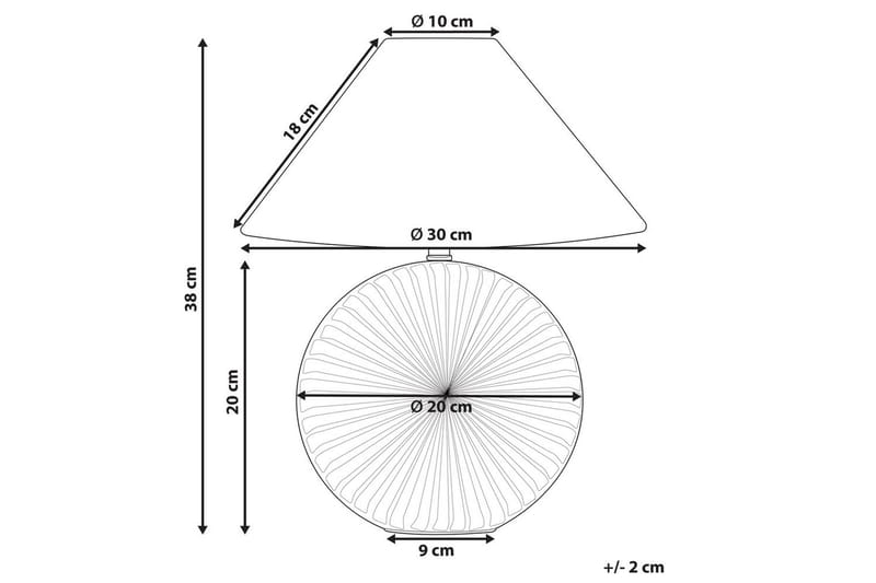 Lunis Bordslampa 38 cm E14 - Transparent/Vit - Belysning & el - Inomhusbelysning & lampor - Sänglampor & nattduksbordslampa - Sänglampa bord