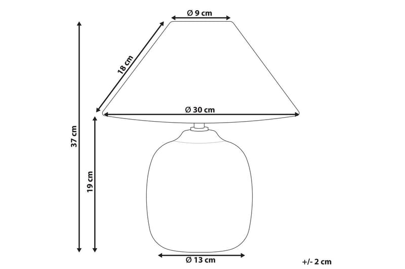 Mykonos Bordslampa 37 cm E14 - Grå/Vit - Belysning & el - Inomhusbelysning & lampor - Sänglampor & nattduksbordslampa - Sänglampa bord