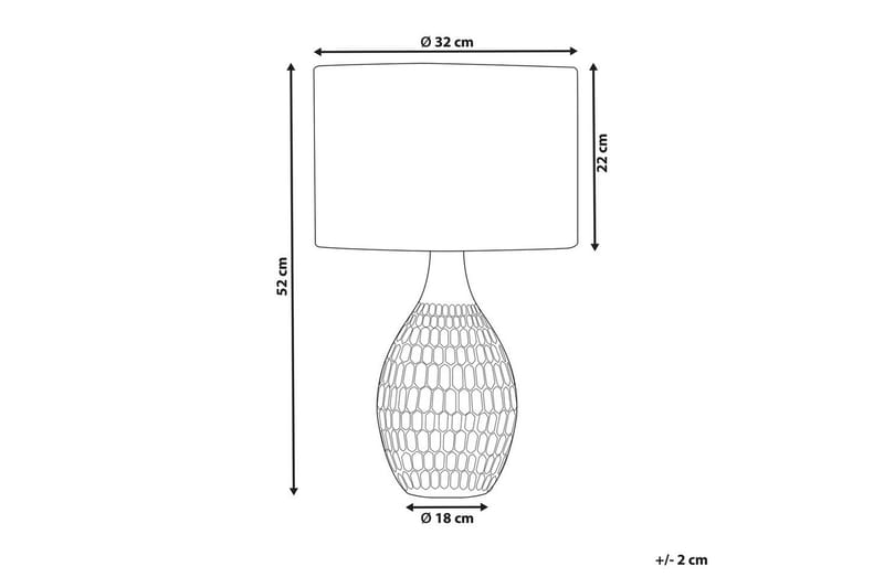 Palko Bordslampa 52 cm E27 - Gul/Beige - Belysning & el - Inomhusbelysning & lampor - Sänglampor & nattduksbordslampa - Sänglampa bord