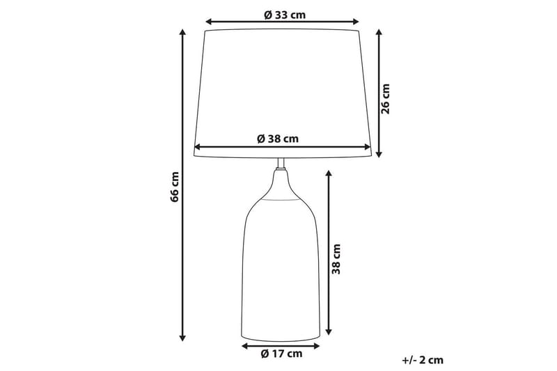 Palmarola Bordslampa 66 cm E27 - Blå/Vit - Belysning & el - Inomhusbelysning & lampor - Sänglampor & nattduksbordslampa - Sänglampa bord