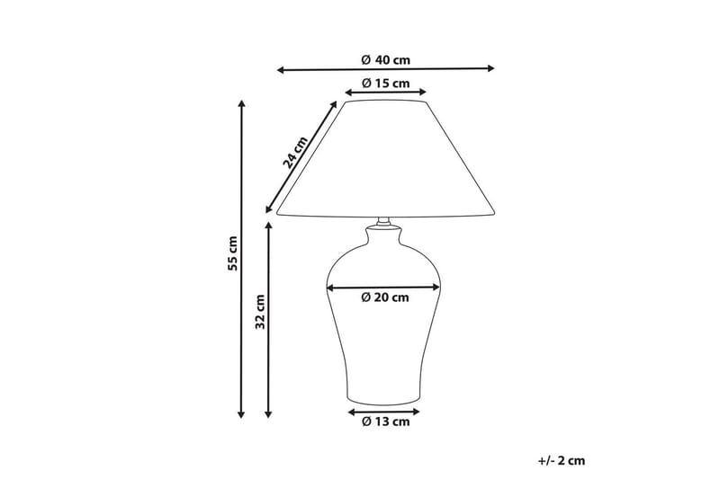 Partuk Bordslampa 55 cm E27 - Off White/Ljusblå - Belysning & el - Inomhusbelysning & lampor - Sänglampor & nattduksbordslampa - Sänglampa bord