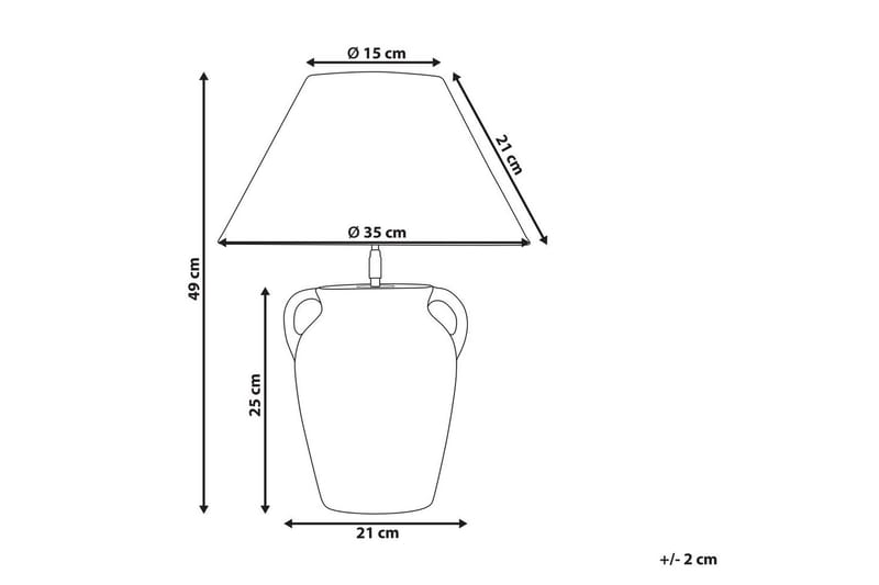 Ponze Bordslampa 49 cm E27 - Grå - Belysning & el - Inomhusbelysning & lampor - Sänglampor & nattduksbordslampa - Sänglampa bord