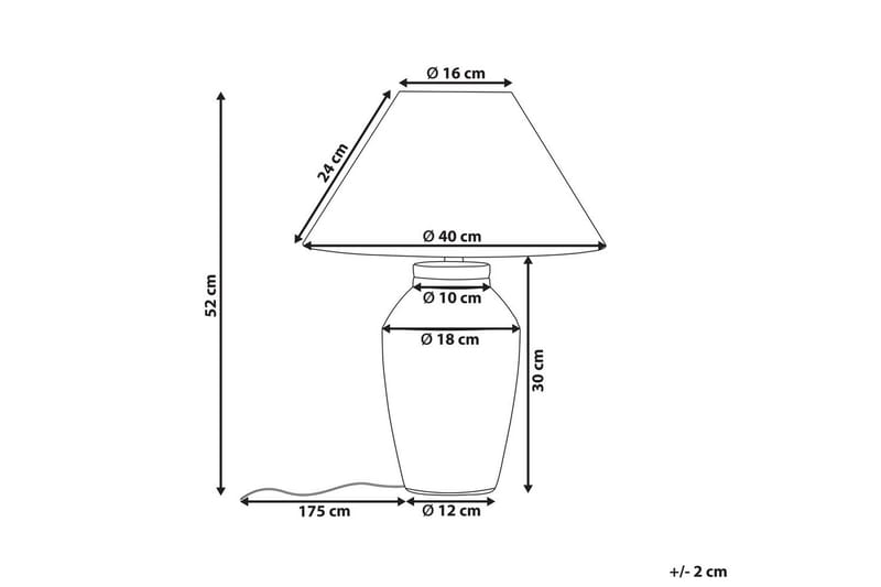 Rodbrera Bordslampa 52 cm E27 - Ljusbeige/Brun - Belysning & el - Inomhusbelysning & lampor - Sänglampor & nattduksbordslampa - Sänglampa bord