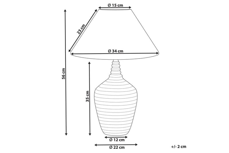 Sandreis Bordslampa 56 cm E27 - Gräddvit - Belysning & el - Inomhusbelysning & lampor - Sänglampor & nattduksbordslampa - Sänglampa bord