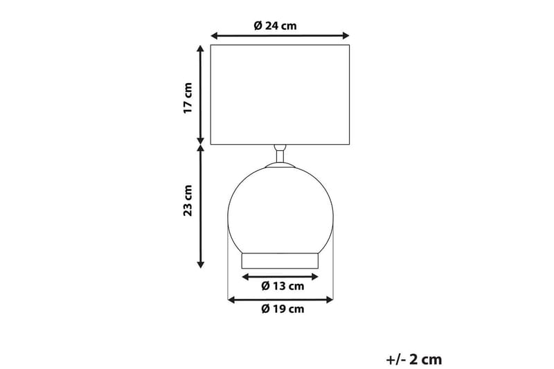 Skaffe Bordslampa 40 cm E27 - Grå/Vit - Belysning & el - Inomhusbelysning & lampor - Sänglampor & nattduksbordslampa - Sänglampa bord