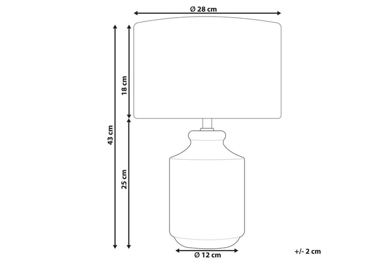 Soya Bordslampa 43 cm E27 - Grå/Vit - Belysning & el - Inomhusbelysning & lampor - Sänglampor & nattduksbordslampa - Sänglampa bord