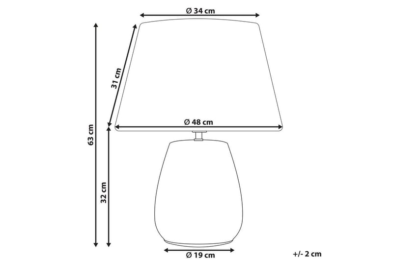 Spargi Bordslampa 63 cm E27 - Flerfärgad - Belysning & el - Inomhusbelysning & lampor - Sänglampor & nattduksbordslampa - Sänglampa bord