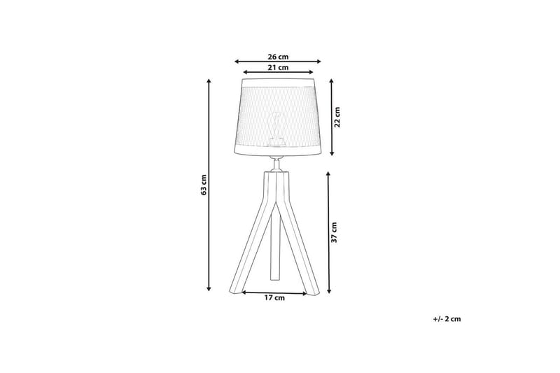 Syrbek Bordslampa 63 cm E27 - Mörk trä/Mässing - Belysning & el - Inomhusbelysning & lampor - Sänglampor & nattduksbordslampa - Sänglampa bord