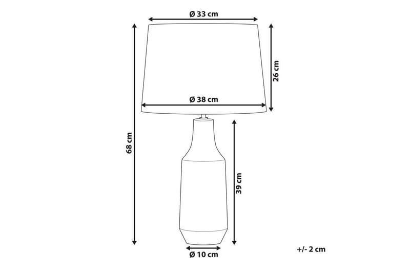 Tavolara Bordslampa 68 cm E27 - Svart/Vit - Belysning & el - Inomhusbelysning & lampor - Sänglampor & nattduksbordslampa - Sänglampa bord