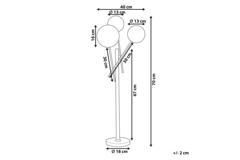 Tavsani Bordslampa 70 cm G4 - Guld - Belysning & el - Inomhusbelysning & lampor - Sänglampor & nattduksbordslampa - Sänglampa bord