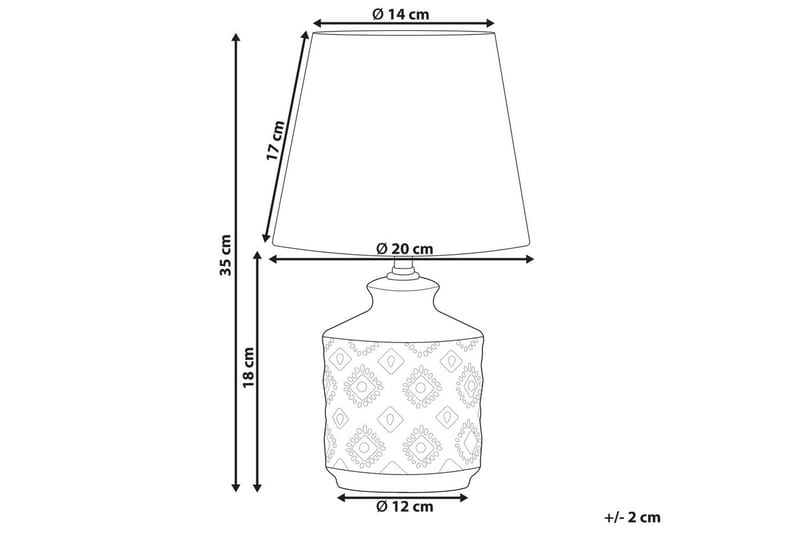 Tesoro Bordslampa 35 cm E14 - Mörkbrun/Beige - Belysning & el - Inomhusbelysning & lampor - Sänglampor & nattduksbordslampa - Sänglampa bord