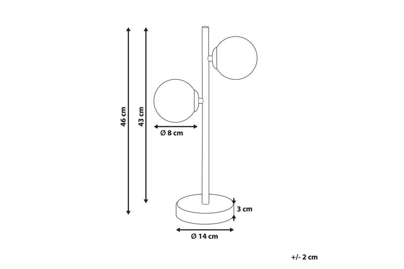 Ustica Bordslampa 46 cm G9 - Guld/Vit - Belysning & el - Inomhusbelysning & lampor - Sänglampor & nattduksbordslampa - Sänglampa bord