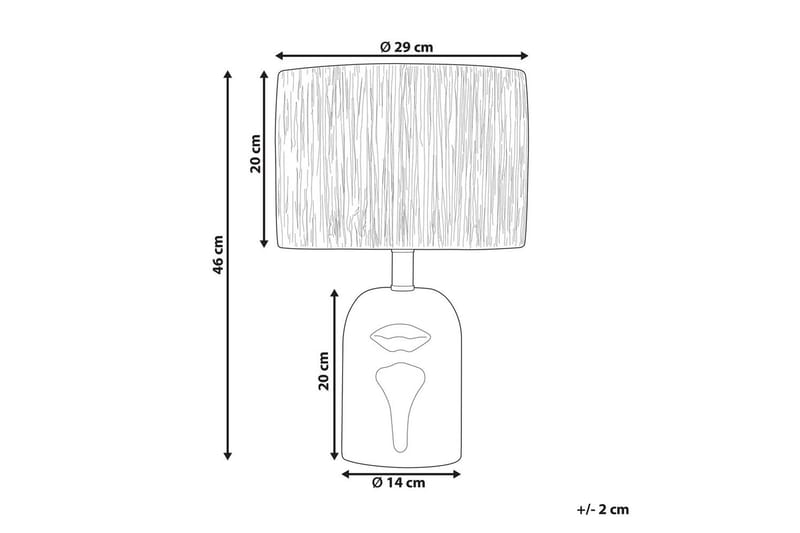 Yadasi Bordslampa 46 cm E27 - Vit/Natur - Belysning & el - Inomhusbelysning & lampor - Sänglampor & nattduksbordslampa - Sänglampa bord