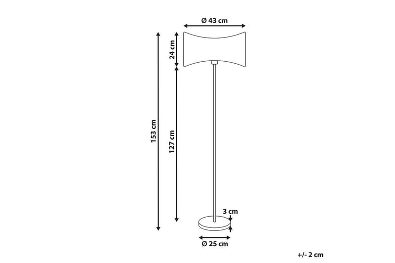 Sancalvo Golvlampa 153 cm - Guld/Vit - Belysning & el - Inomhusbelysning & lampor - Sovrumslampa