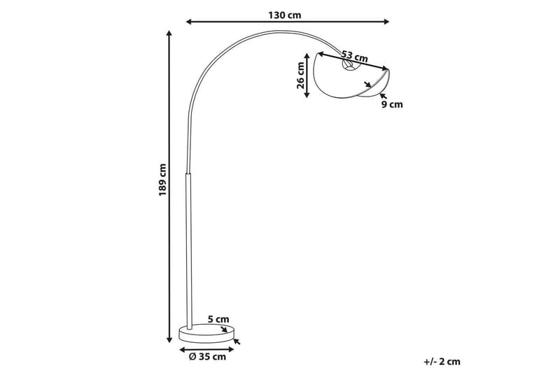 Santover Golvlampa 189 cm - Svart/Natur - Belysning & el - Inomhusbelysning & lampor - Sovrumslampa