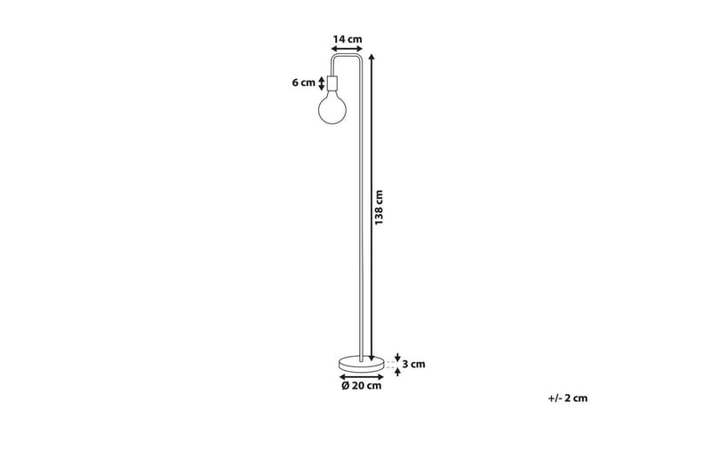 Savenay Golvlampa 140 cm - Guld - Belysning & el - Inomhusbelysning & lampor - Sovrumslampa