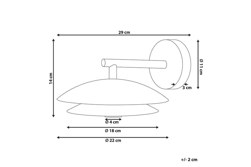 Solab Vägglampa E27 - Guld/Vit - Belysning & el - Inomhusbelysning & lampor - Sänglampor & nattduksbordslampa - Sänglampa vägg