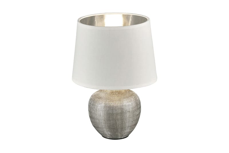 Luxor Bordslampa 26cm E27 silver - silver - Belysning & el - Inomhusbelysning & lampor - Sovrumslampa